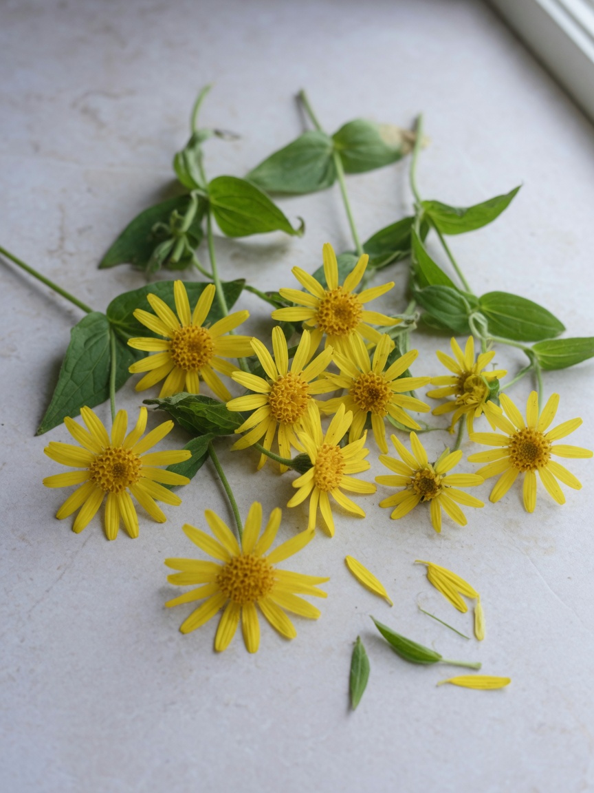 Gelbe Arnikablüten auf einer Bergwiese